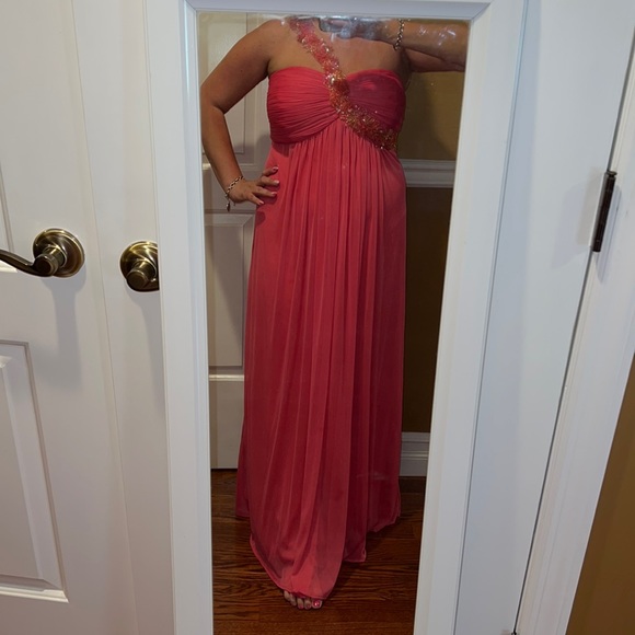 Dresses & Skirts - Coral colored dress- (altered to fit like size 10/12)